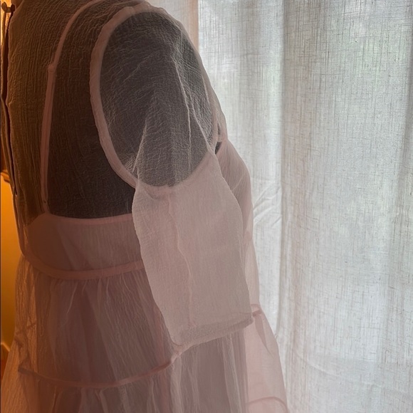 STAUD Hyacinth Organza Shell Light Pink 2 Piece NWT  Stunning Maxi Dress - Picture 7 of 16